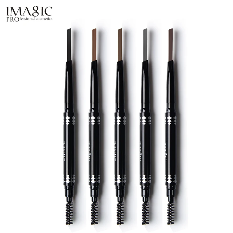 

IMAGIC Eyebrow Pencil Waterproof Triangle Natural Make up Eyebrow Liner Pencil With Brush Long lasting Makeup Eye Brow Tool