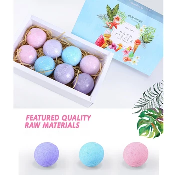

8pcs Organic Fizzy Bath Bombs Set essential oil Bath ball sea Salts SPA Stress Relief Exfoliating Whitening Body Scrub Bath Ball