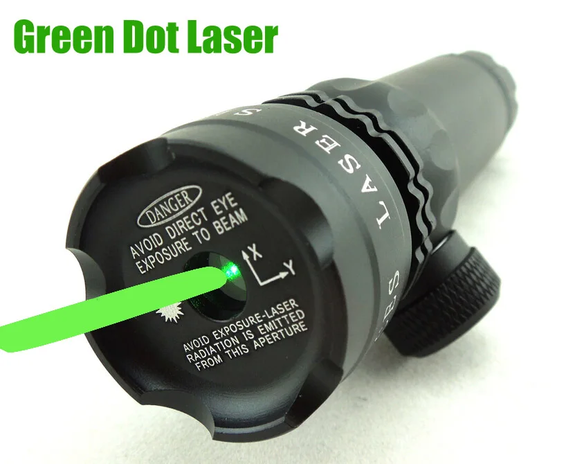 Тактический мини красный зеленый точечный Лазер прицел охотничий осветитель лазерный указатель Вивер для стрельбы пневматическое оружие - Цвет: Зеленый