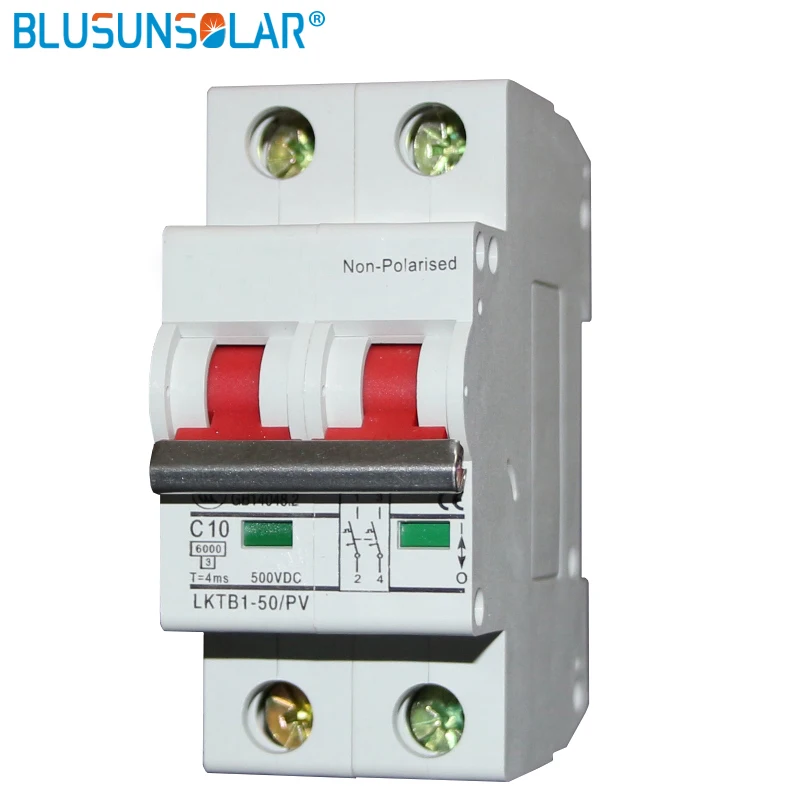 2P 32A DC 250V Solar Circuit breaker MCB antiflame Air switch best quality