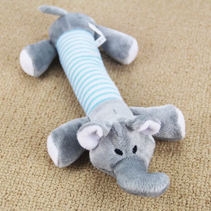 2018 новые игрушки для домашних собак жевательная игрушка-пищалка для щенков плюшевые игрушки звук утка свинка игрушечный слон 3 вида