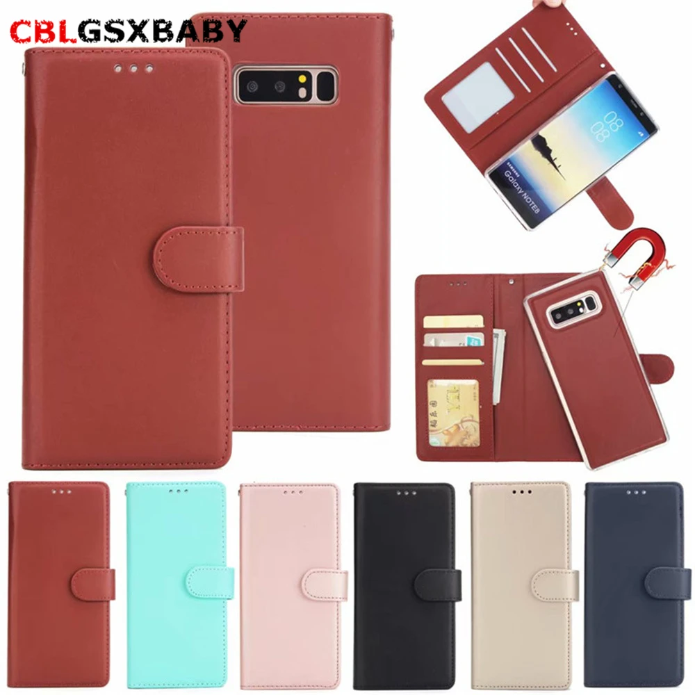 Магнитный кожаный чехол-бумажник CBL 2 в 1 для Samsung A3 A5 A6 A7 A8 2017 2018 ультратонкий