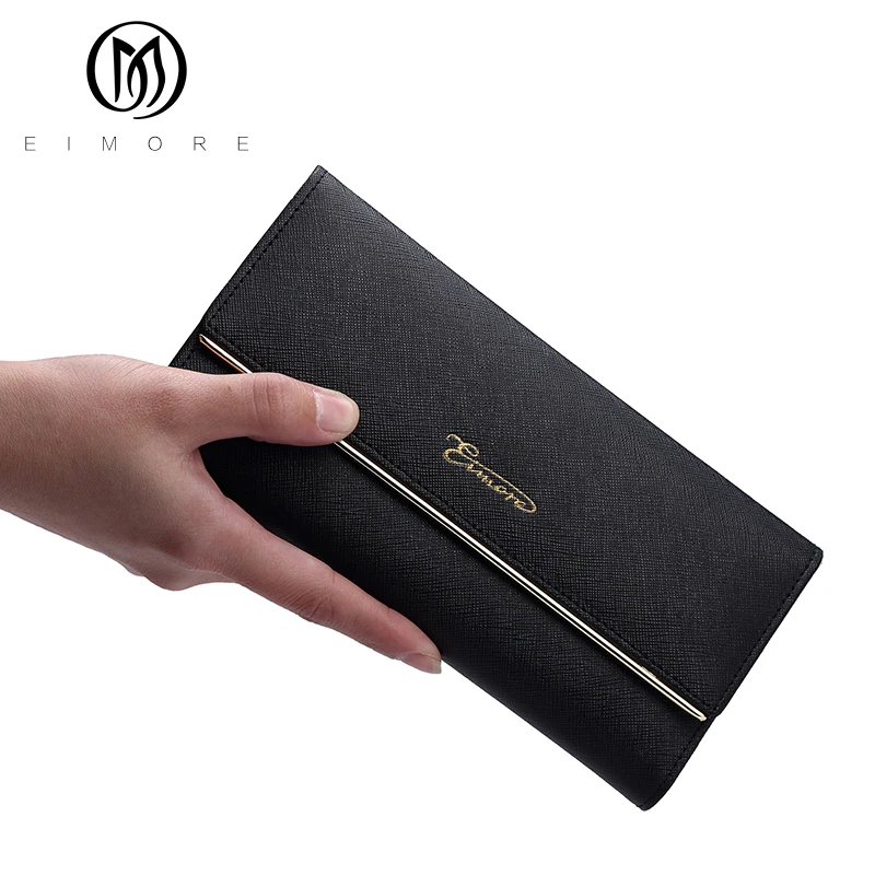 

EIMORE Vintage Lady Purse Top Quality Long Fashion Women Wallets Luxury Designer Brand Clutch Bag Women Party Wallet Card Holder