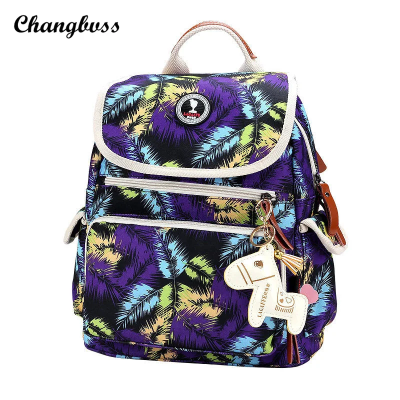 Teenagers Printing Backpack School Bags For Teenage Girls Women Men Canvas Backpack Fashion Casual Travel Bags