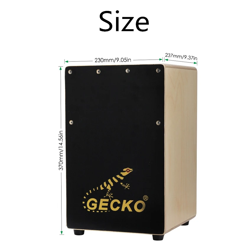 JDR Cajon барабанная коробка из березовой фанеры мини ручной барабан GECKO со струнной структурой внутри и винтом из сплава Регулируемый музыкальный инструмент