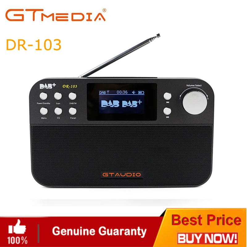 

GTMEDIA DR-103 DAB+ Satellite receiver Portable Digital DAB FM Stereo Radio Receptor With 2.4 Inch TFT Bluetooth 4.0