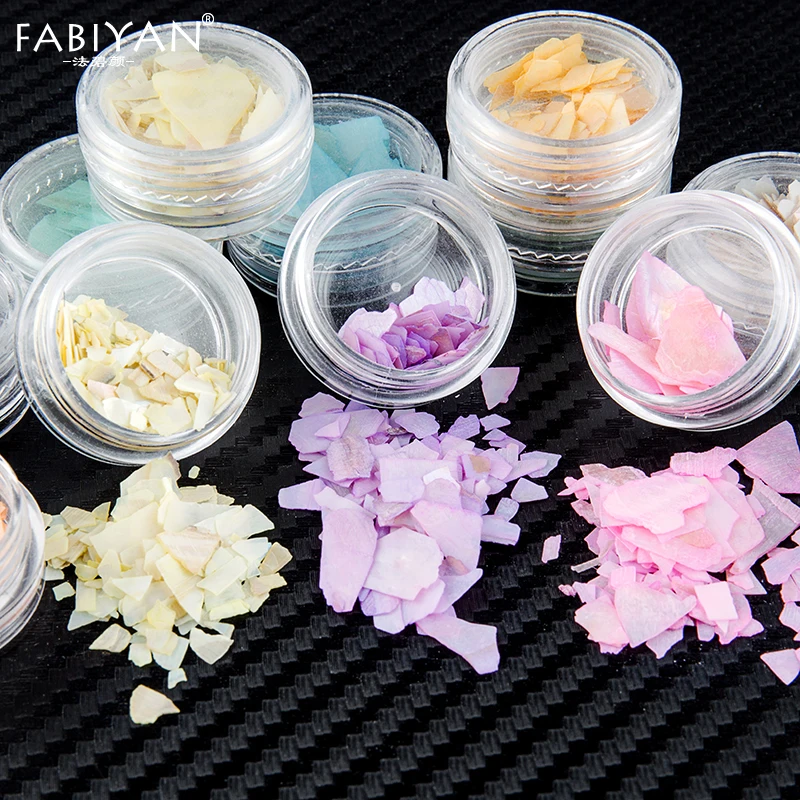 

Irregular Abalone Shell Paper Nail Art Glitter Decoration Slice Thin Flake Sequins Fragment Manicure 3D Tips Accessorie 12 Color