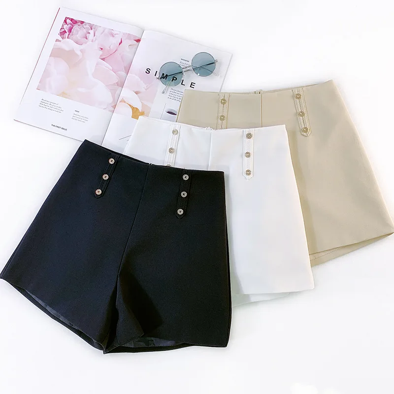 

Shorts Female Spring and Summer Models Wear Wide Leg High Waist 2019 Korean Version of Commuter Temperament Suit