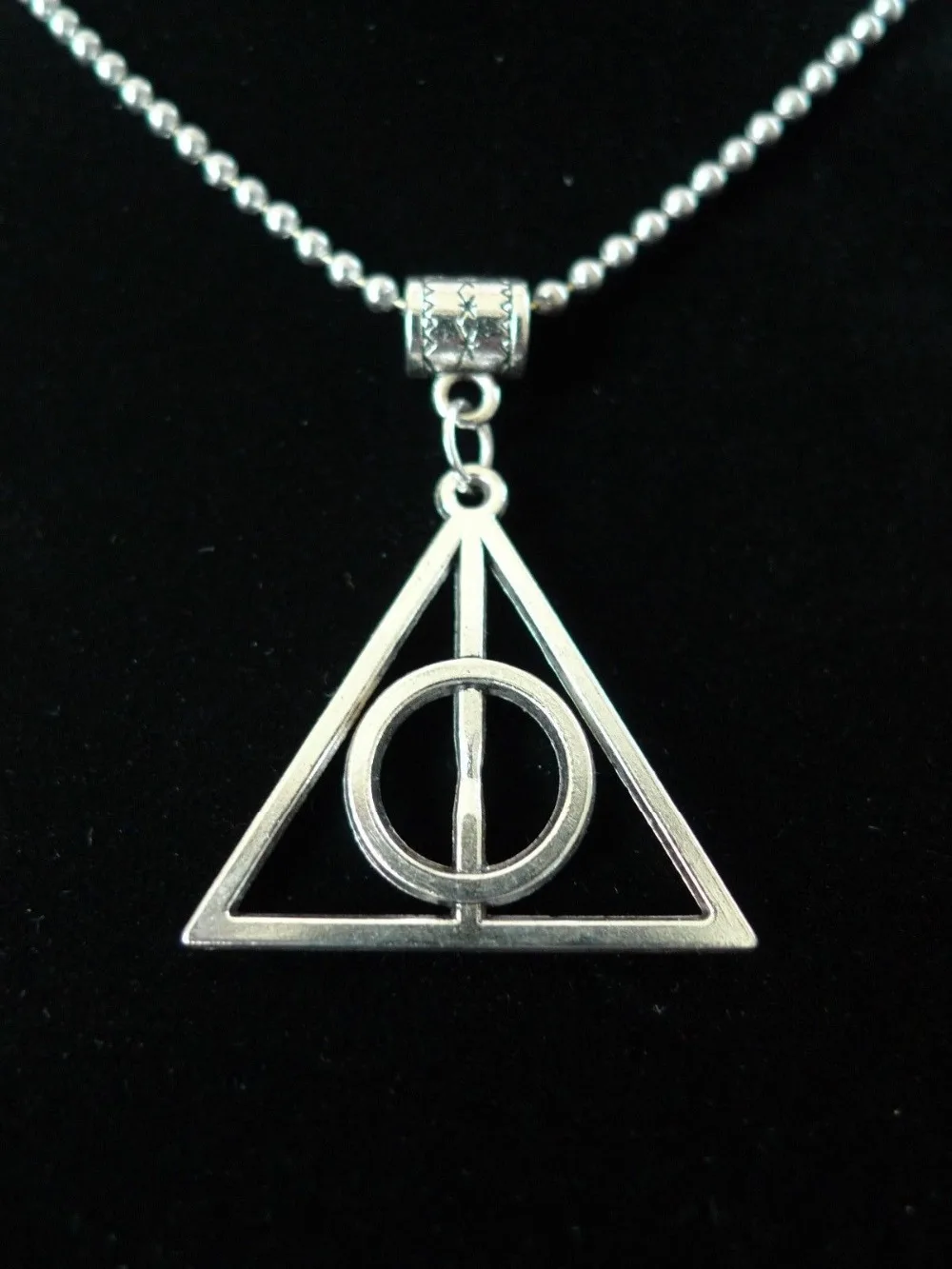 

20pcs Tibetan Silver Triangle Symbol Pendant 24" Ball Chain Necklace XL11130D