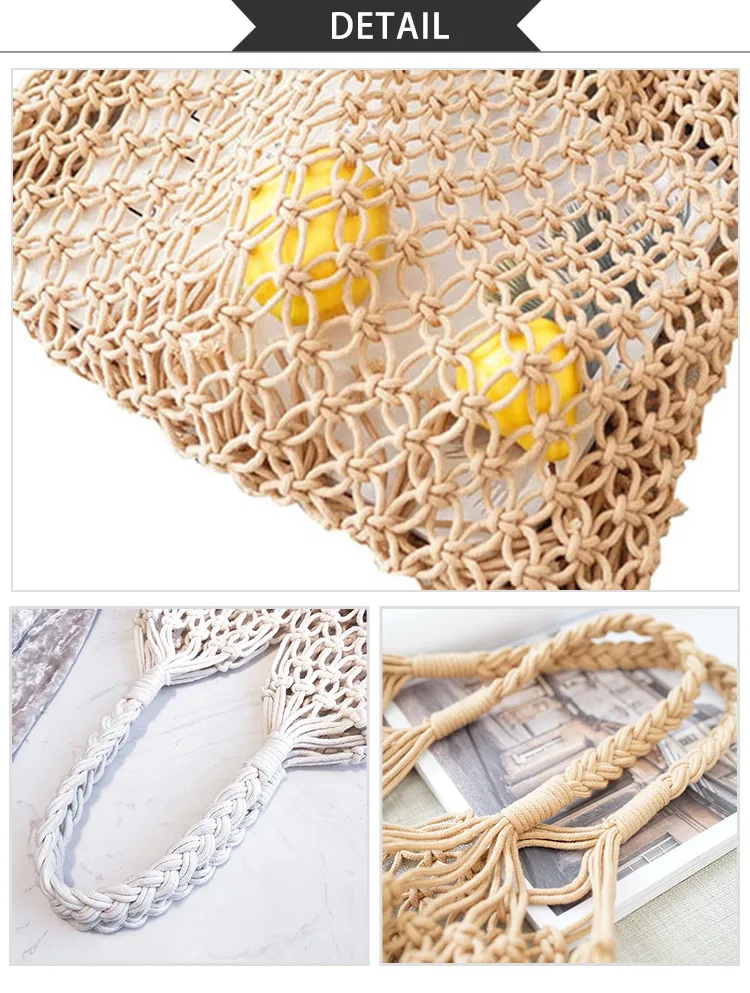 Decoration Crochet Handbags Women Straw Women'S Bag