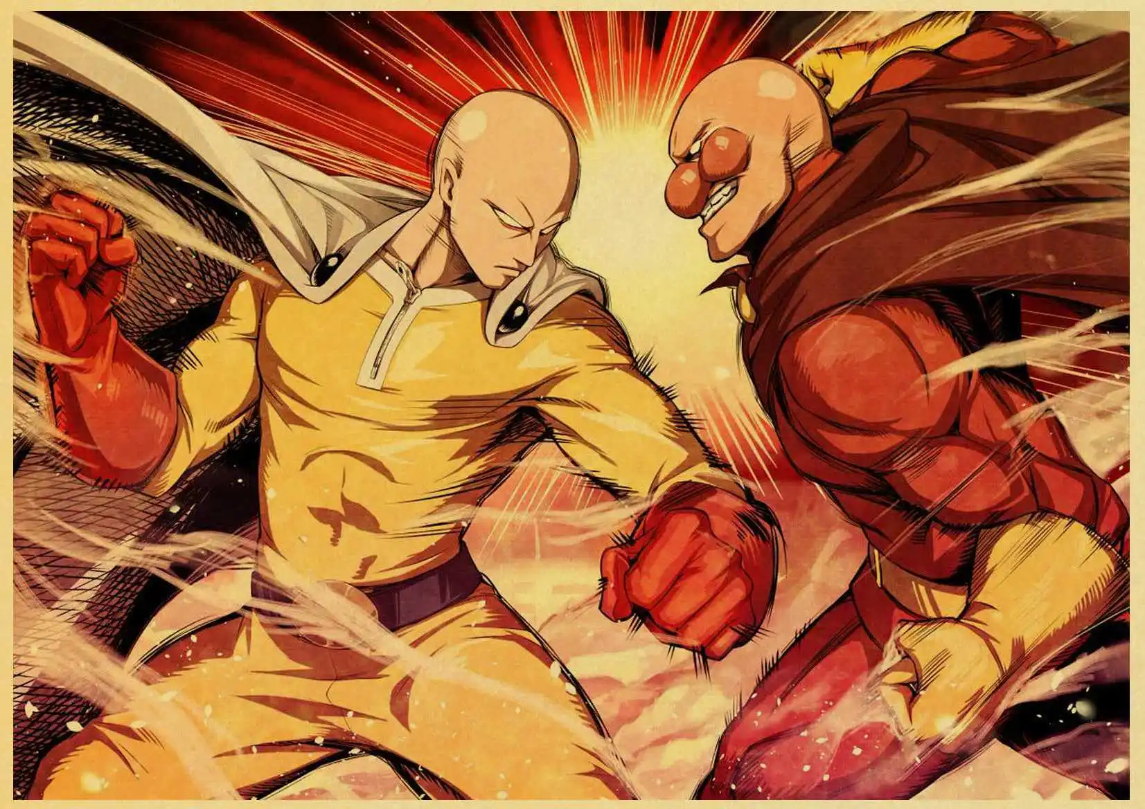 Japanses аниме One Punch Man Saitama Genos винтажный бумажный плакат настенная живопись украшение дома 42X30 см 30X21 см - Цвет: T018