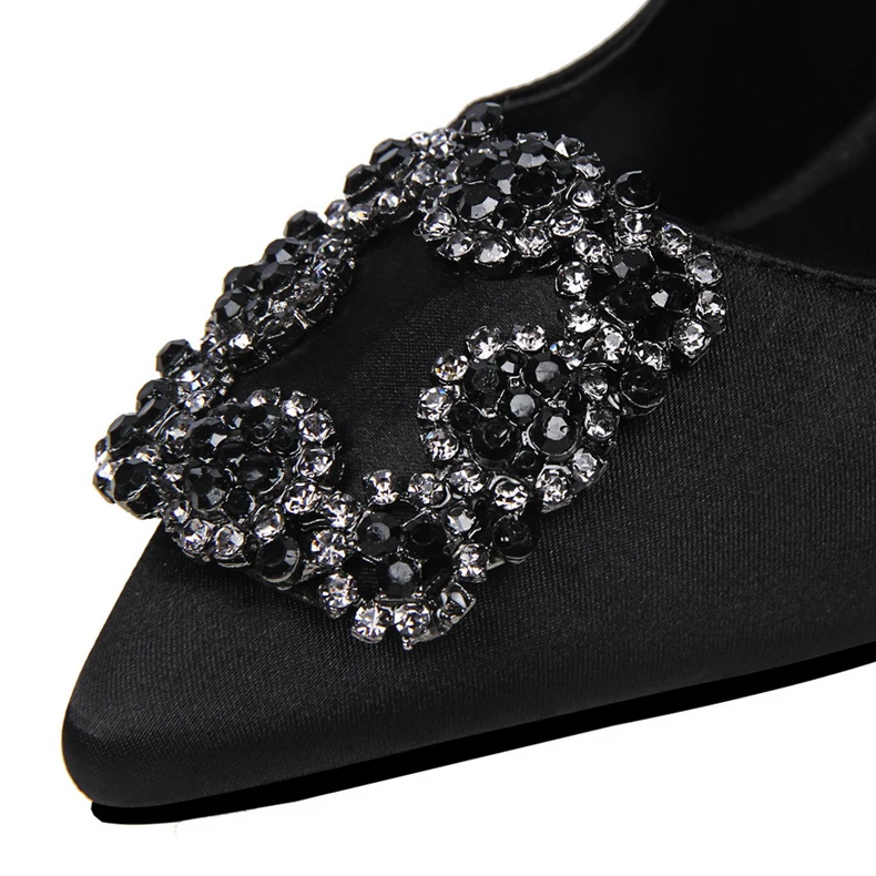 Women's Pumps Shoe Office Lady Slip-On Red Women Shoes Hgh Heel Sandals Crystal Luxury Brand Shoes Women 2018 High Heels Party   (5)