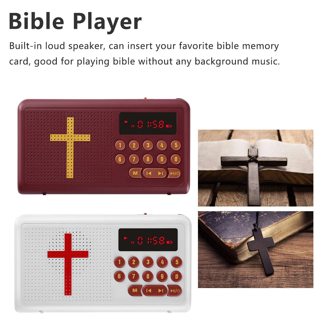 

English Bible Audio Version Electronic Player Speaker King Radio Bluetooth for James Rechargeable Radio FM