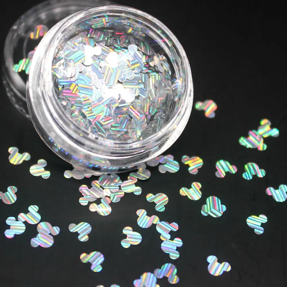 

1 Pcs Laser Cartoon Shiny Round Ultrathin Sequins Nail Art Glitter Tips UV Gel 3D Nail Decoration Manicure DIY Accessories 2017