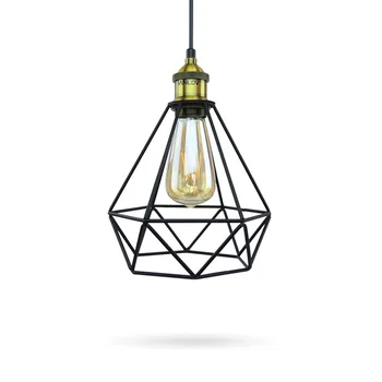 

Black Industrial Vintage Pendant Lights Fixtures Metal Lampshade Dining Room Restaurant Decoration Retro bar hanging lamp