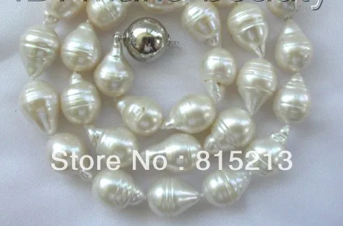 

N675 stunning big 15mm baroque white reborn keshi freshwater cultured pearl necklace N Discount NEW