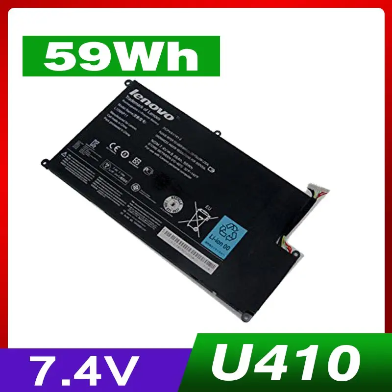 

7.4V 59WH Laptop Battery FOR Lenovo IdeaPad U410-IFI U410 L10M4P11 2ICP4/51/161-2 U410