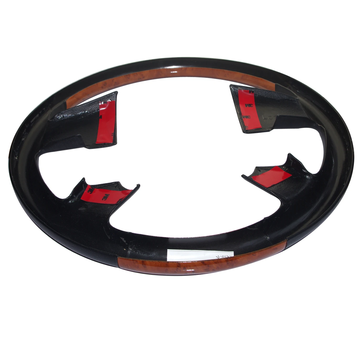 Car Truck Parts Interior Black Leather Wood Steering Wheel