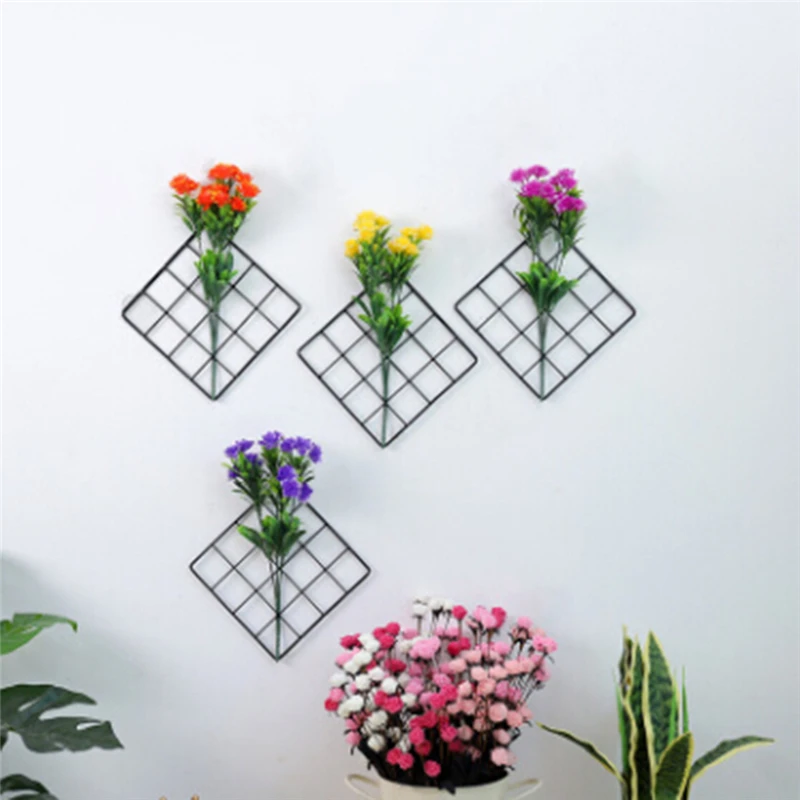 Nordic Ins Style Metal Mesh Grid Wall Photos Grids Pictures Postcards