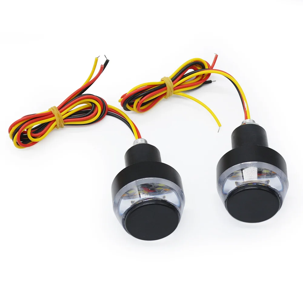 

Universal LED Motorcycle Handlebar End Flashing Light Turn Light Flashing Handle Bar Flashing Side Marker Lamp