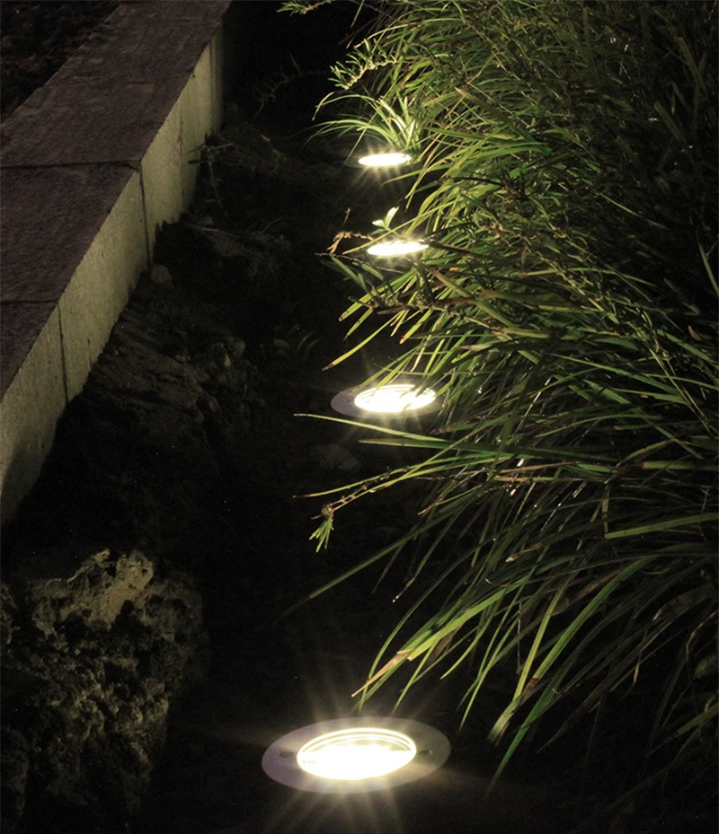 Painel de Iluminação ao ar Movido a Energia Lâmpadas de Assoalho Levou as Luzes do Ponto do Jardim Lote Livre Solar Levou Luz Convés 3 Subterrânea Via 4 Pçs - 13 Lâmpadas subterrâneas