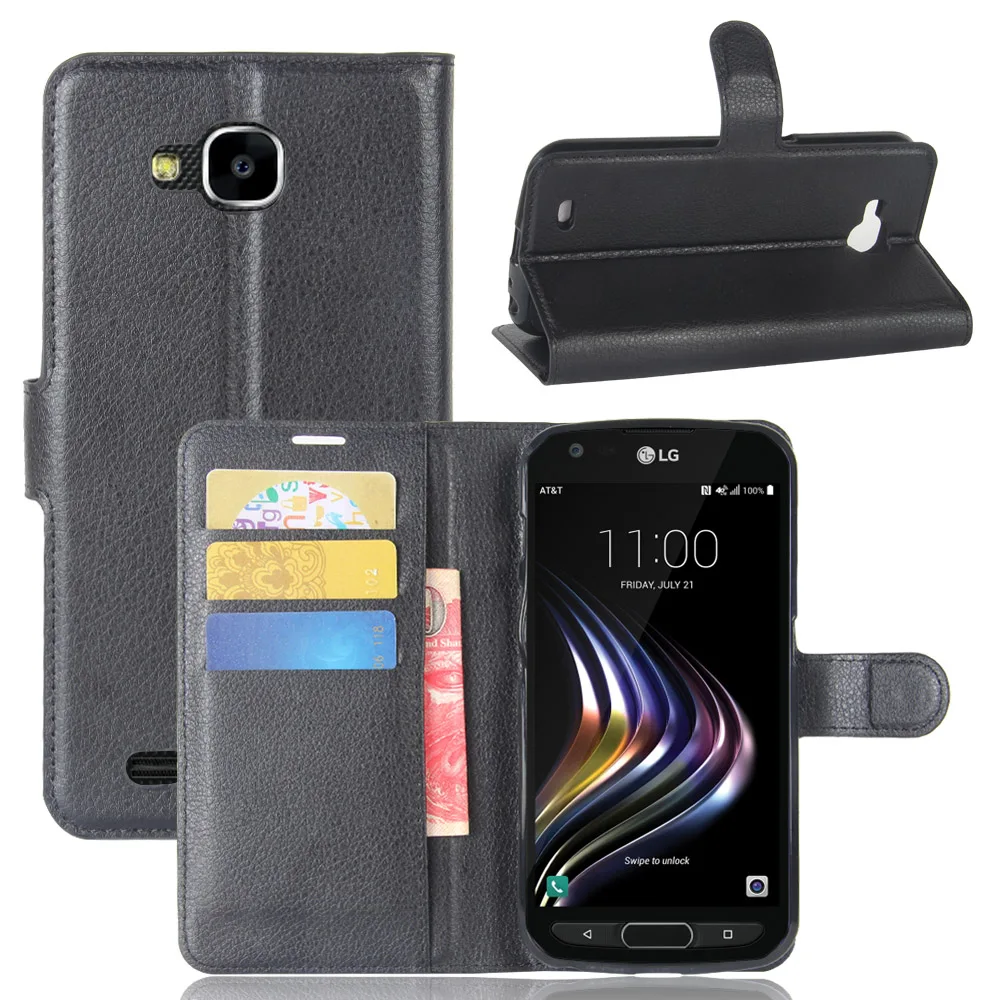 For LG X Venture phone cases 100pcs Luxury leather Flip