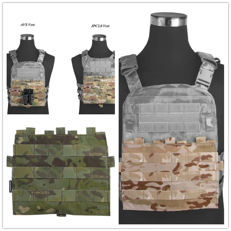 Multicam Black Emerson MOLLE Panel For:AVS JPC2.0 VEST  MCBK MCAD MCTP Hunting Vests accessories