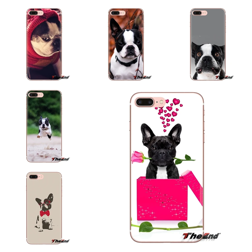 For Huawei Mate Honor 4C 5C 5X 6X 7 7A 7C 8 9 10 8C 8X 20 Lite Pro Transparent Soft Shell Covers cute dog boston terrier |