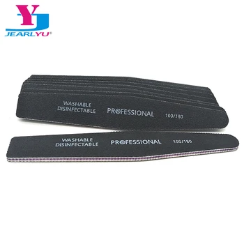 

JEARLYU Black Diamond Style 25x Nail Art Sanding Double-sided Buffer 100/180 Grit Nail File UV Gel Polisher Manicure Nail Tools