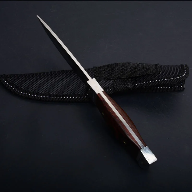 san jia K90 fixed blade knife wood handle stainless steel outdoor camping hunting survival pocket edc tools  (7)