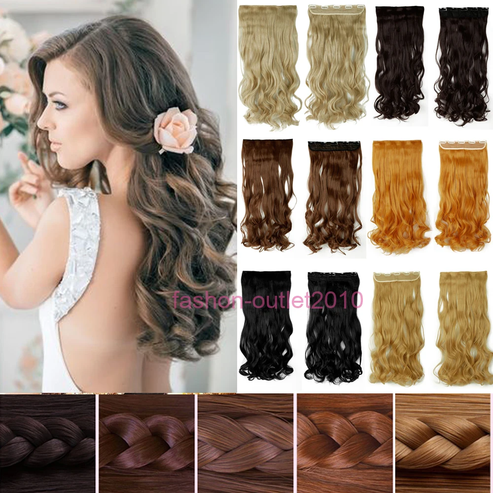 140 G 24 Inch 60 Cm 5 Clips Pada Klip Keriting Dalam Ekstensi