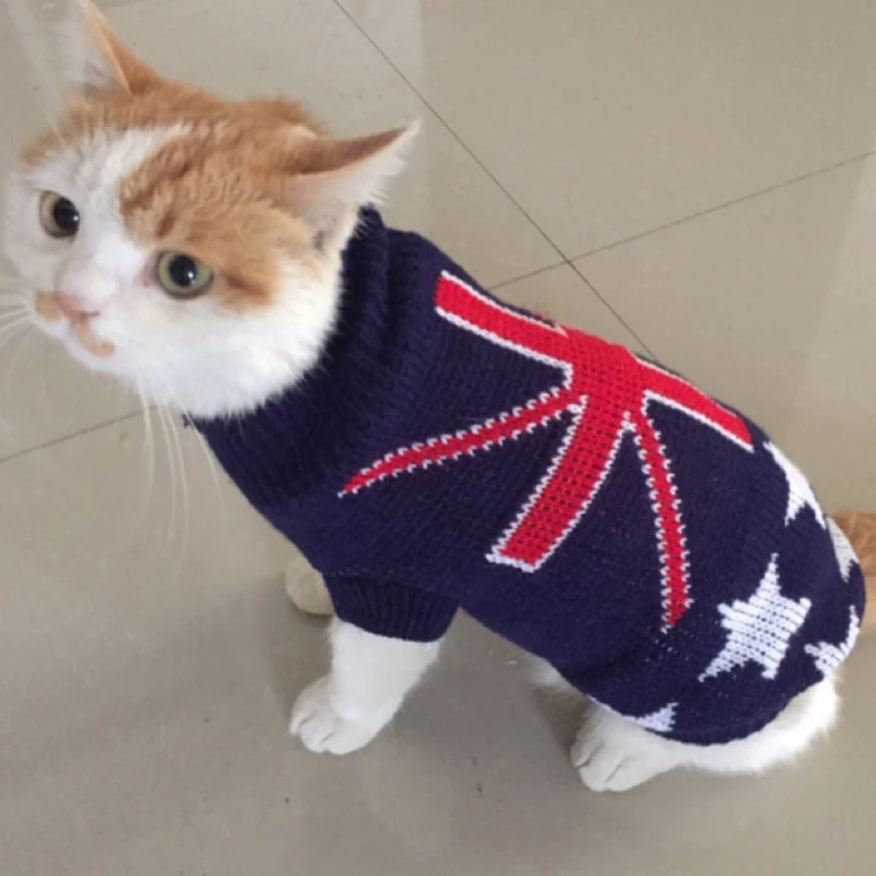 Słodki kociak sweter kostium zima dla kotów Katten Sphynx pulower maskotki odzież Gatos 6 Słodki kociak sweter kostium zima dla kotów Katten Sphynx pulower maskotki odzież Gatos 6
