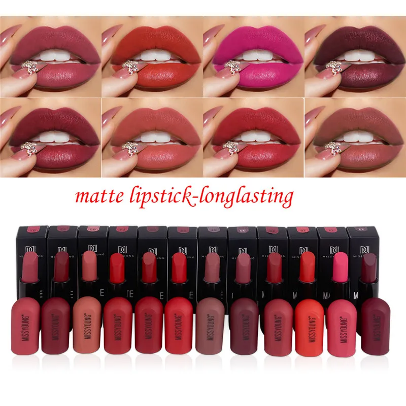 

Matte Lipstick Cosmetics Makeup Waterproof Velvet Lipstick Lips Moisturizing Make up Lip Sticks Labial Matte Larga Duracion