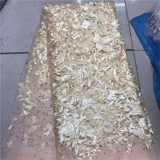 

Latest Style Beaded Lace Fabric 2018 Fashion African Net Lace Fabric Tulle African French Lace Fabric High Quality pink