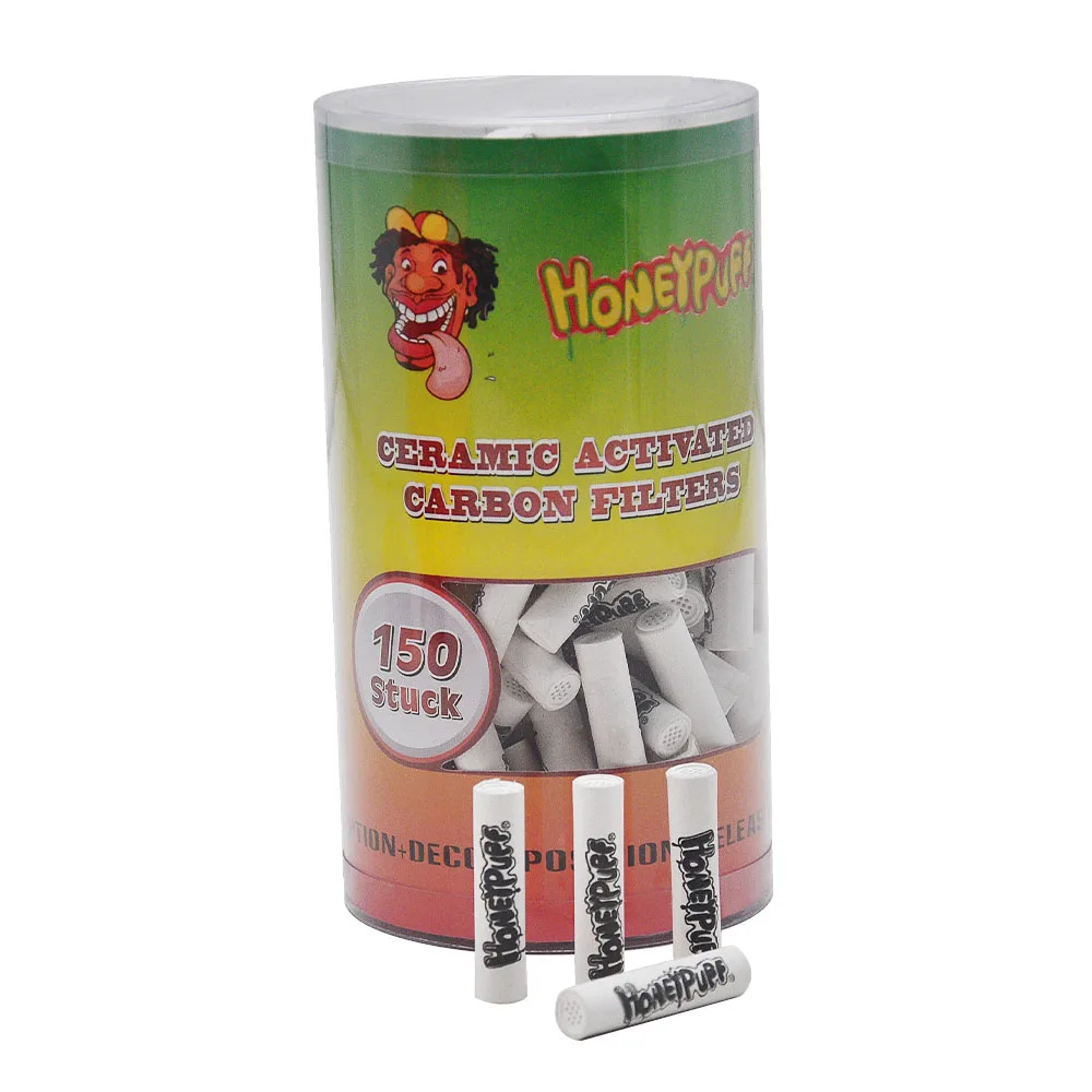 HONEYPUFF Premium 150 Filters 9 MM Active Charcoal Pipe Filter Suit For Metal or Natural Wood Smoking Pipes Accessories