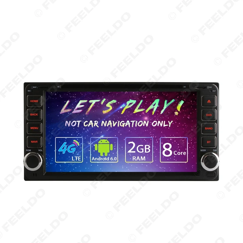 Sale FEELDO 7"  Android 6.0 (64bit) 2G/32G/4G Car DVD GPS Radio For Toyota 2DIN RAV4/Corolla/HILUX/Land Cruiser/Prado/Fortuner/Camry 4