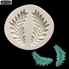 Mling 1 шт. Золотая Пшеница Рождественское украшение лист 3D Дерево силиконовая форма для помадки торт шоколад для декорирования формы для выпечки