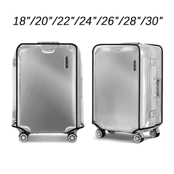 

Suitcase Cover Reusable Trolley Case Protector Accessories Dustproof Frosted Transparent Storage Protective PVC Waterproof