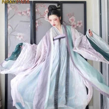 Moonrise Changge-красивое женское платье Hanfu Ruqun в китайском традиционном стиле, винтажное Пышное Платье, комплект из 5 предметов, сказочное платье Kei