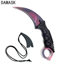 

Damask Brand Outdoor Survial Camping Hiking Hunting Fighting CSGO Counter Strike Karambit Knife Outdoor Portable Hand Used Tools