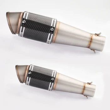 

Motorcycle refitted general 51mm oblique carbon fiber exhaust pipe with large displacement and refitted exhaust pipe