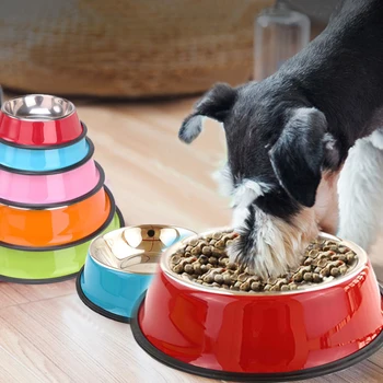 

Feeder Water Bowl For Pet Dog Cats Puppy Outdoor Food Dish 3 Sizes Dog Cat Bowls Stainless Steel Travel Footprint Feeding Newest