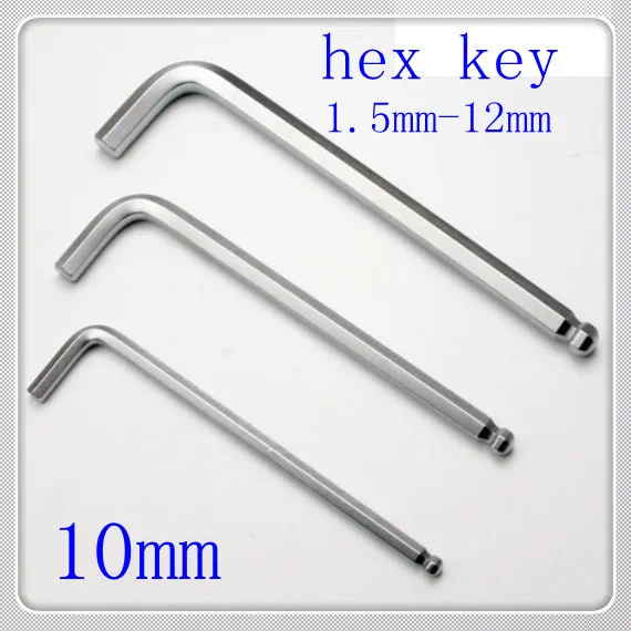 5 pcs/lot High Quality 10MM Hex Key Allen Wrench With Ball Tip(Ball