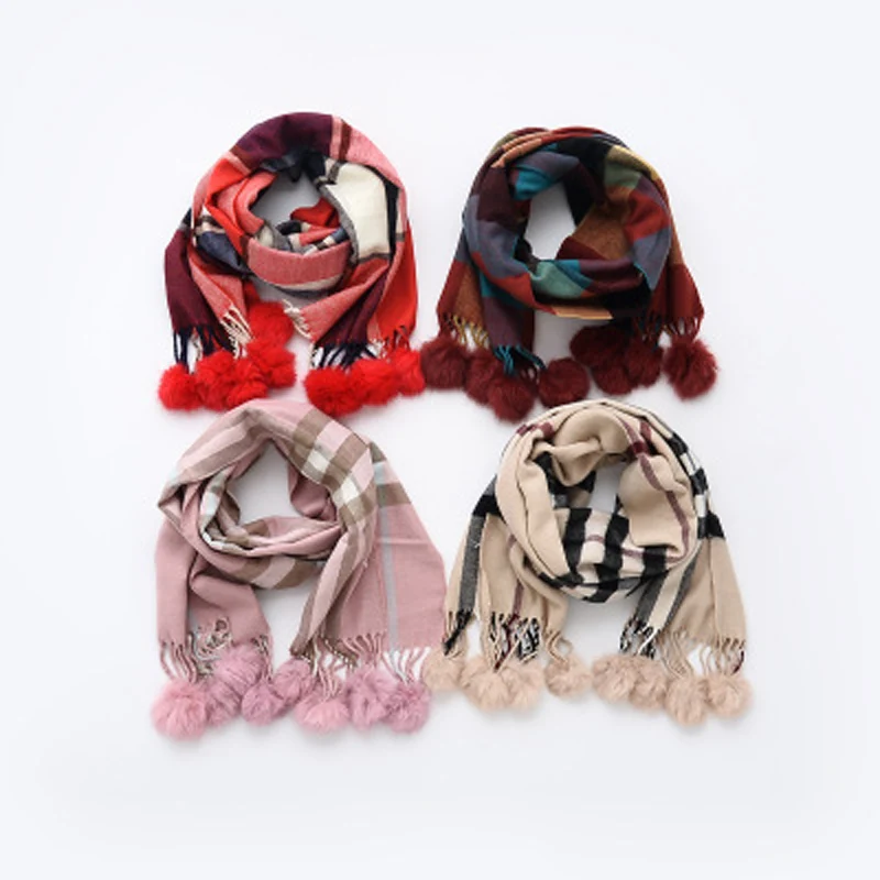 2016 Luxury Brand designer pure plaid Pashmina shawls cashmere tartan scarf for girls Celebrity winter warm infinity 170*32cm