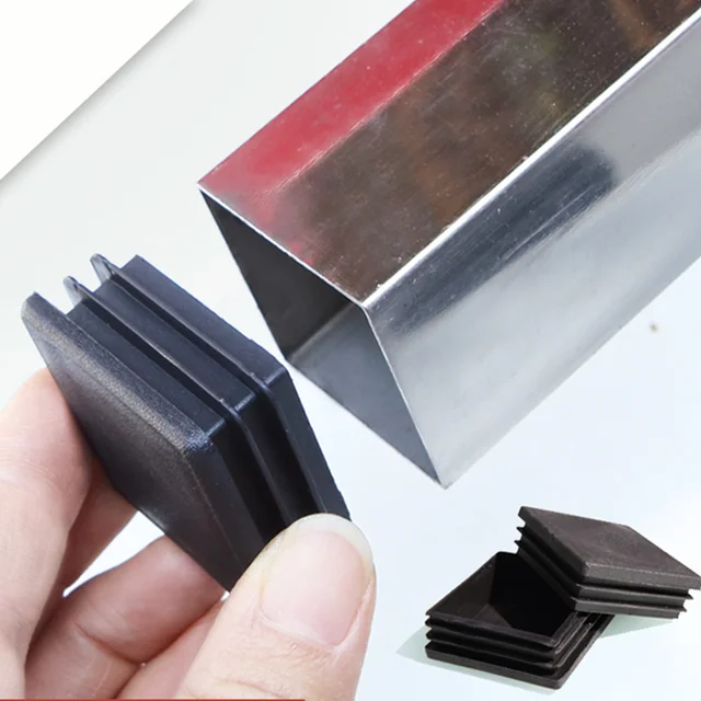 10pcs Plastic Furniture Leg hole Plug Black Blanking End cover steel