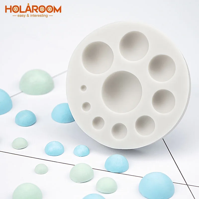

Holaroom Food Grade Silicone Chocolate Fondant Pastry Mould Round Shape Semi-spherical Cake Mold DIY Decoration Baking Tools