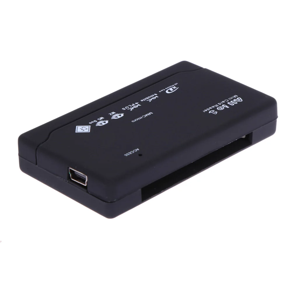 Черный все в одном устройство чтения карт памяти USB внешний картридер SD SDHC Mini Micro M2 MMC XD CF адаптер