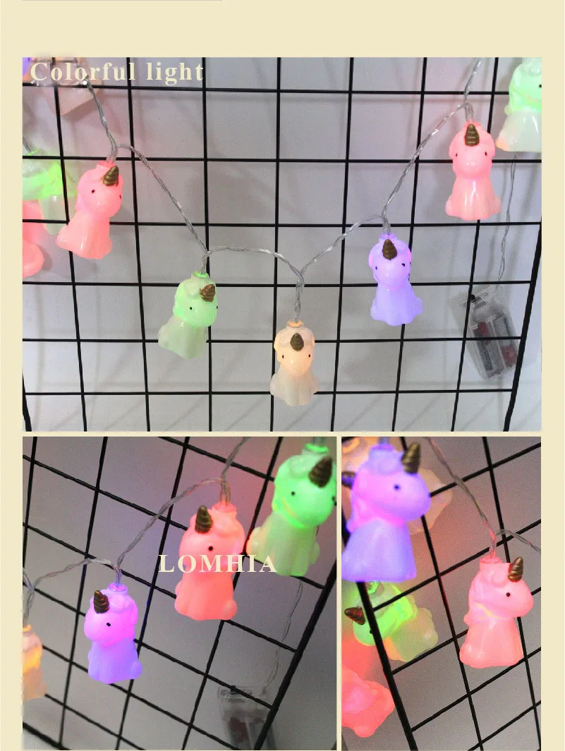 1.5m 10 lights unicorn christmas led fairy string 9
