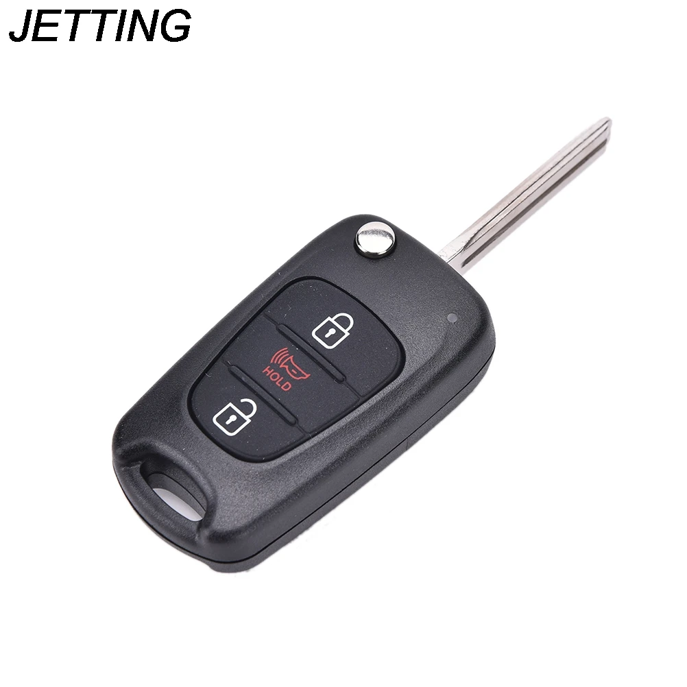 

JETTING Wholesale 3 Buttons Remote Folding Flip Key Case Fob Shell For KIA Soul Rondo Sportage