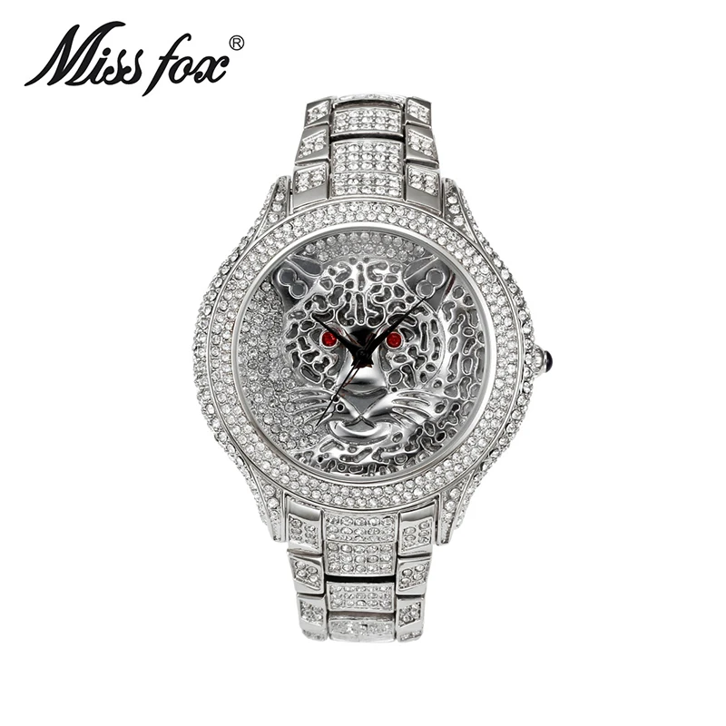 MISSFOX fashion Women Watches Fashion Party Dress Tiger Ladie Quartz Watch Gold Silver Wristwatch for Motherwife Festival Gift (2)